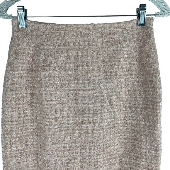 MaxMara Tweed Pencil Skirt Wool Blend Knee Length Size 4 - Picture 2 of 6